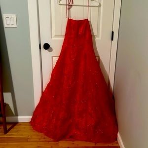 Zum Zum red vintage 90s prom dress